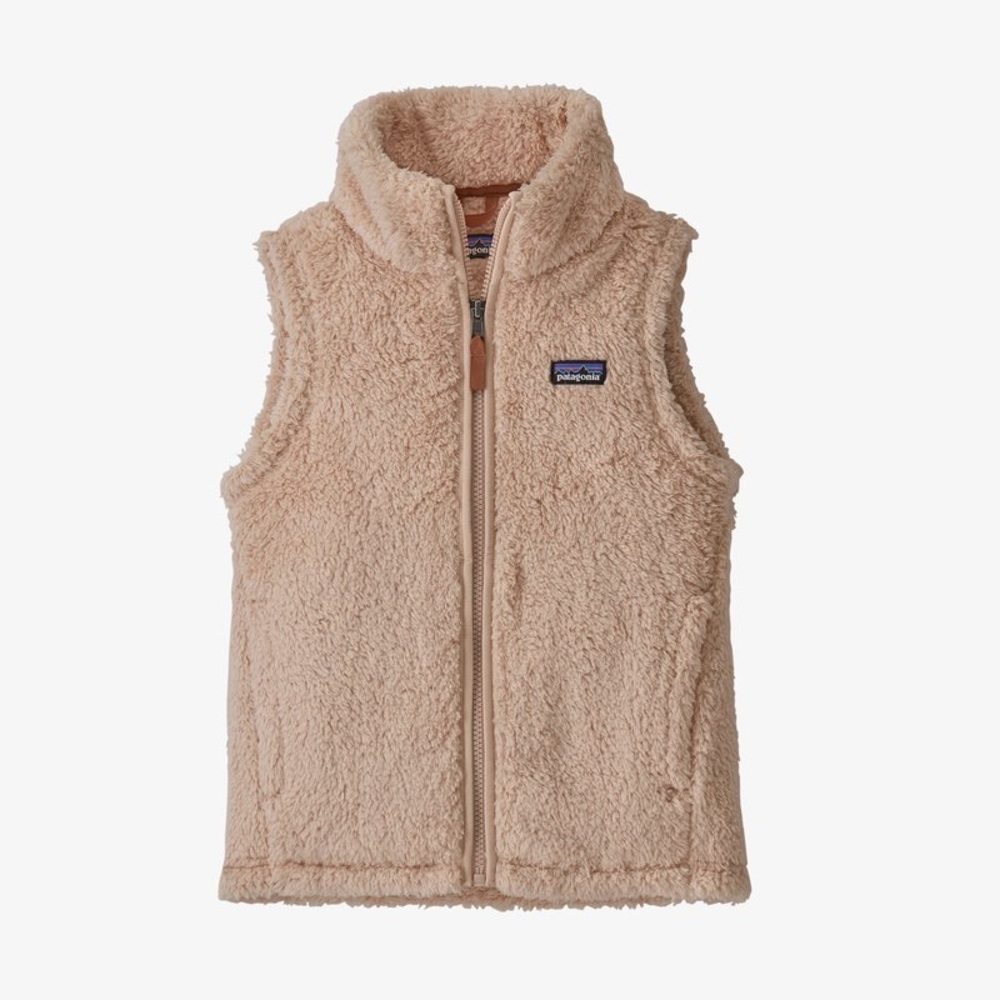 Patagonia Fleece Faux Fur Zip Up Vest Girls